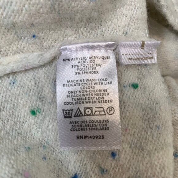 LOFT oversized long sleeve gathered wrist v-neck pullover sweater - Picture 8 of 10